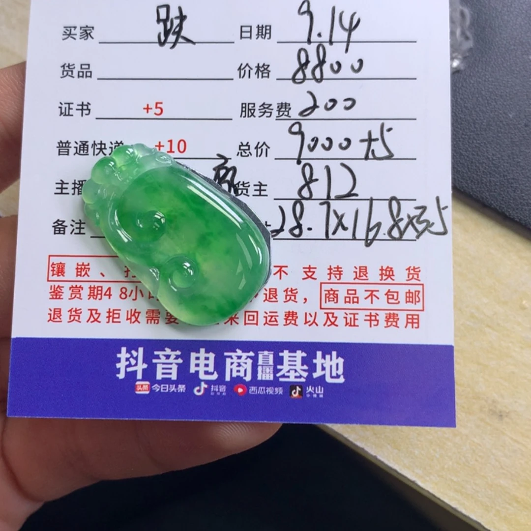 颈饰未镶嵌翡翠跌*
