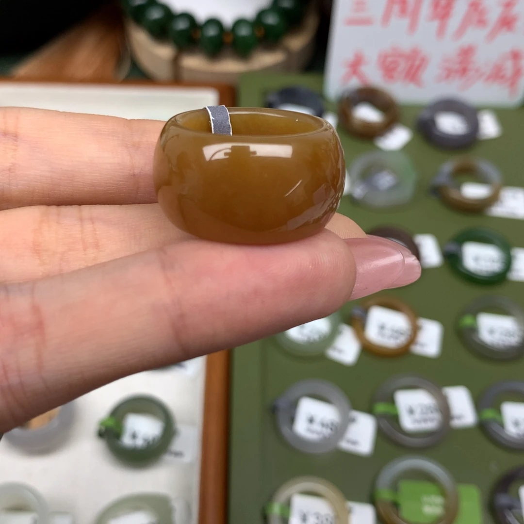未镶嵌戒指和田玉港16金玉满堂