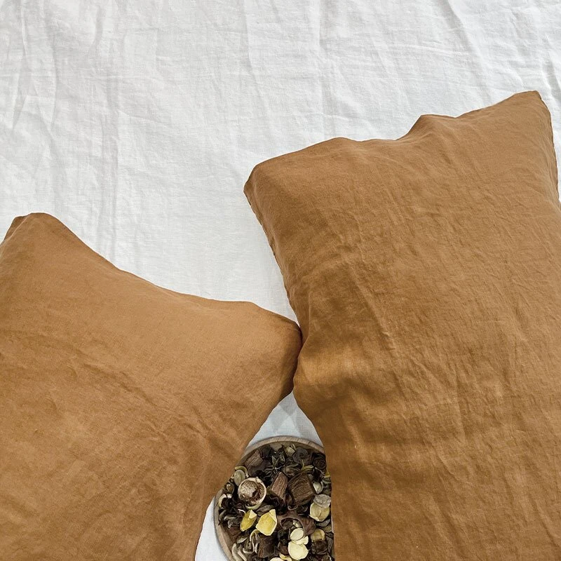 深黄色汉麻枕套-福利