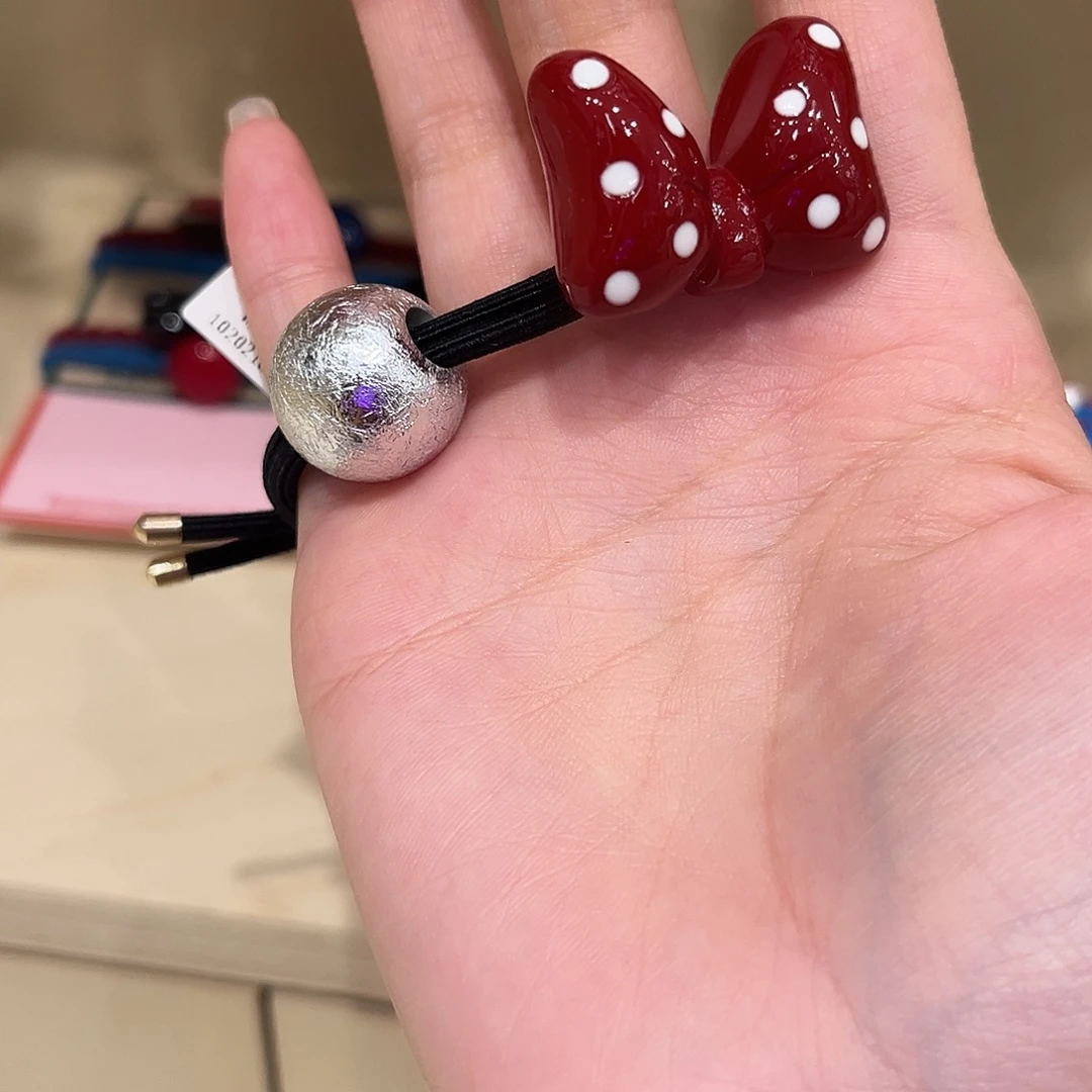 铁合金布艺蝴蝶结头绳