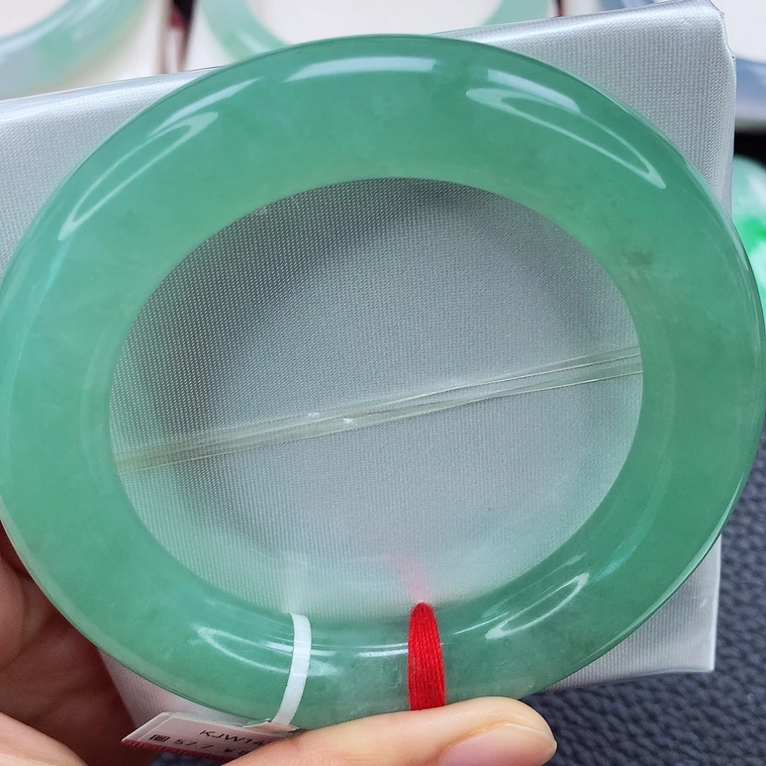 未镶嵌手镯翡翠57.7 双十三 绿透