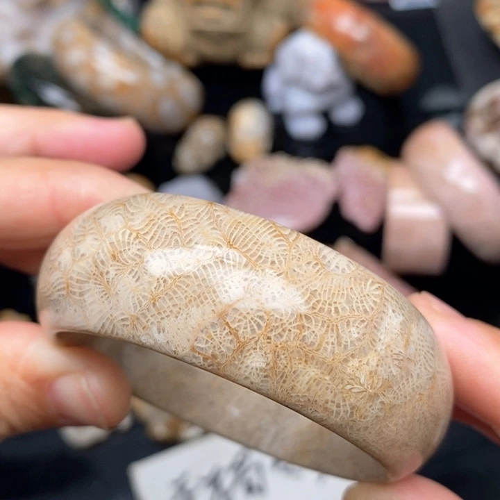 硅化珊瑚（珊瑚玉）手镯未镶嵌50.7