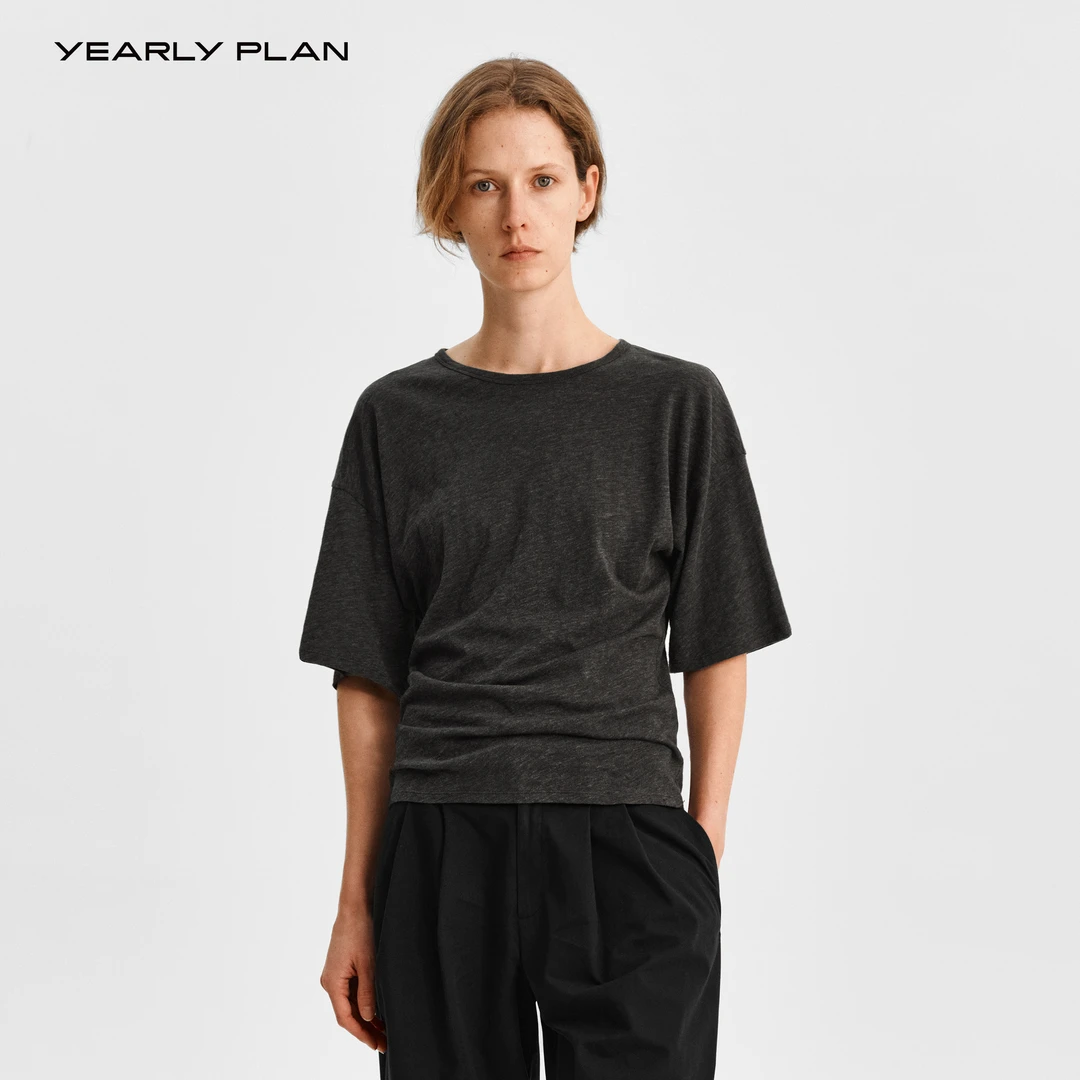 YEARLY PLAN 25Spring 随性松弛百搭立体剪裁短袖上衣 2356