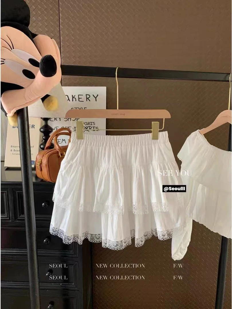 夏款miu系蛋糕裙内里防走光