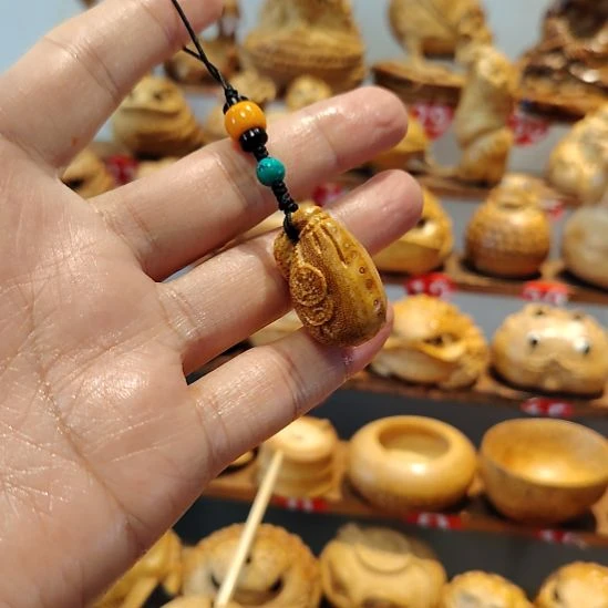 竹竹根雕纯手工福袋