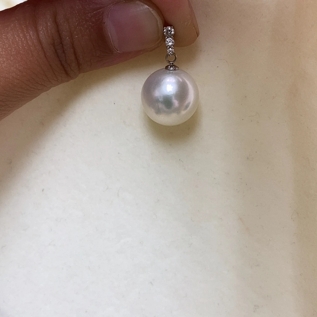 吊坠(不含链)18K金镶嵌淡水珍珠