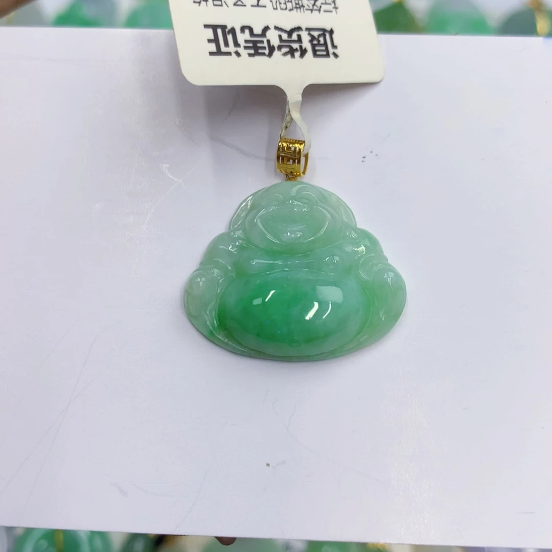颈饰18K金镶嵌翡翠翡翠