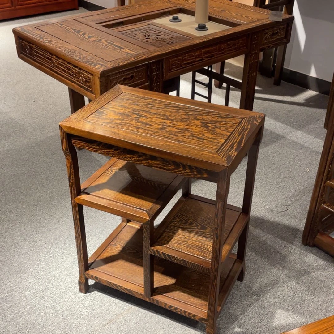 鸡翅木类成套家具鸡翅木50 32 66茶几置物架