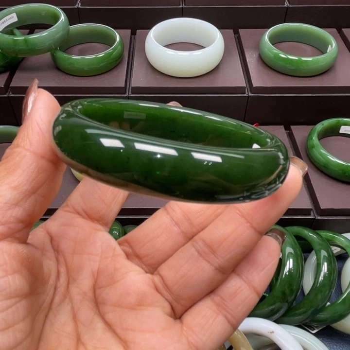 和田玉未镶嵌手镯59.60