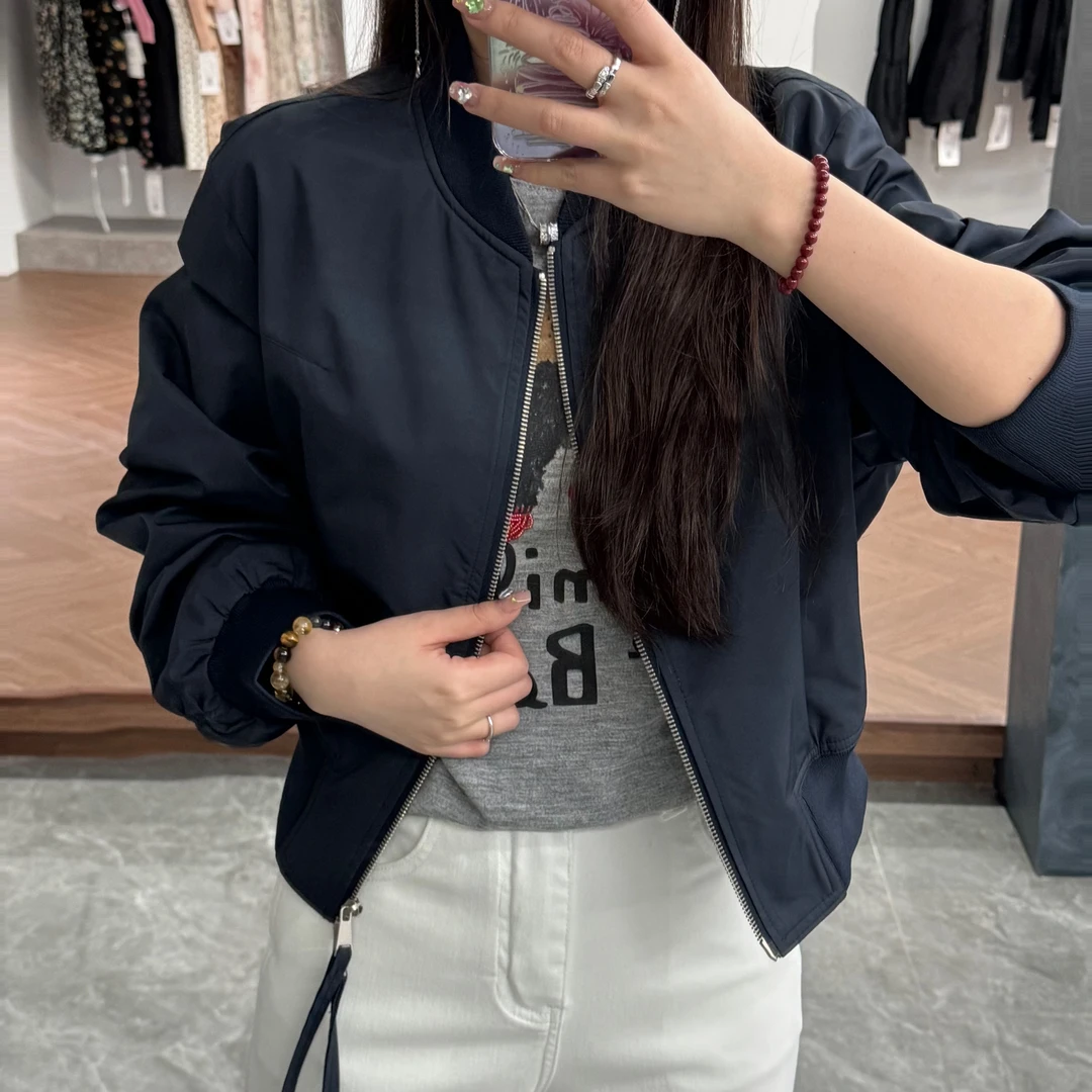 宿慕SUMU女款棒球服外套秋季2025新款休闲长袖外套小雨女装M000Q1