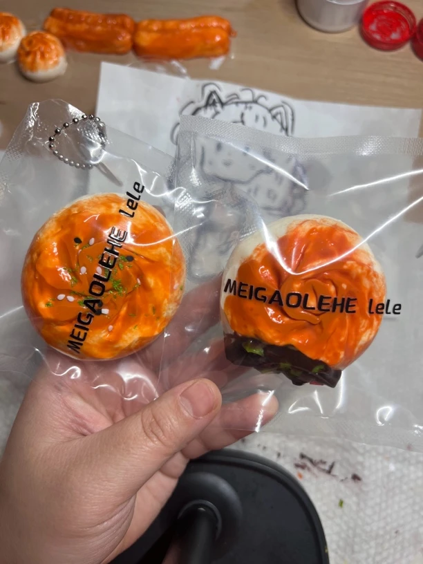 包子食品级硅胶捏捏乐上班搭子