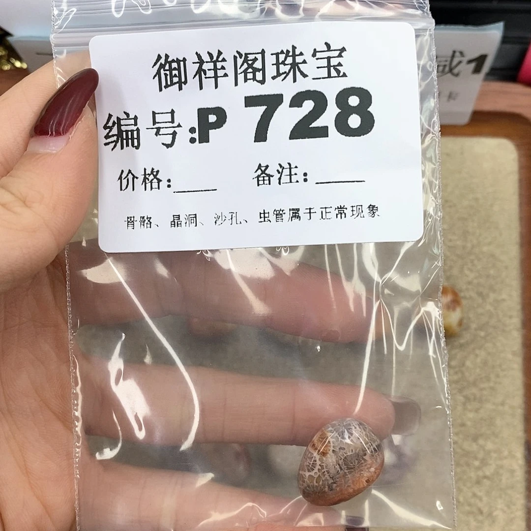 硅化珊瑚（珊瑚玉）P未镶嵌圆***O