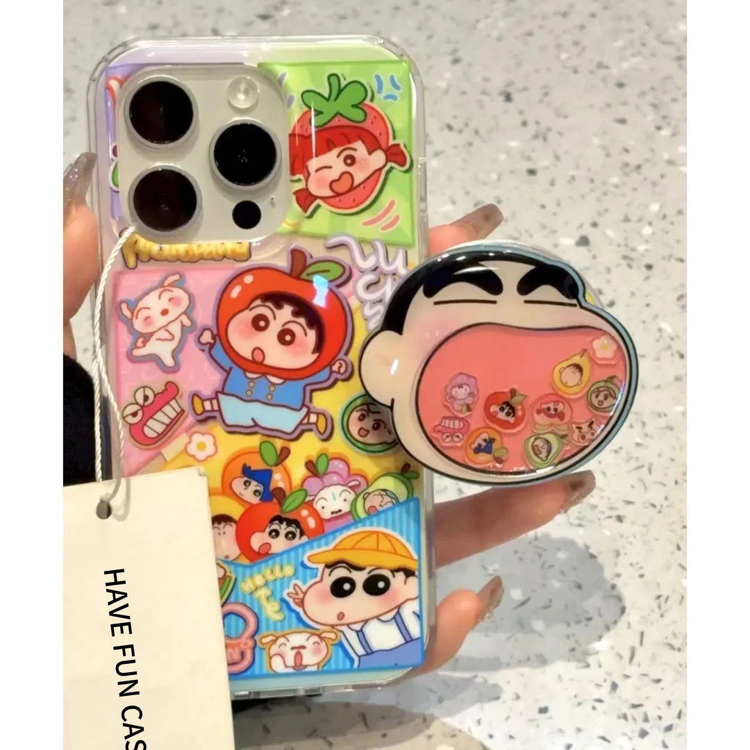 雅天立水果小新摇摇乐适用iPhone16苹果13手机壳华为vivo小米oppo