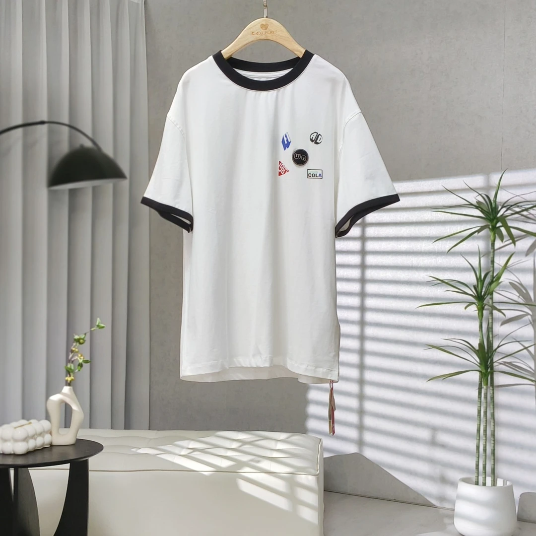 一路童行 娃ha系列 A684-1 童装趣味装饰标短袖T恤 323204B09003