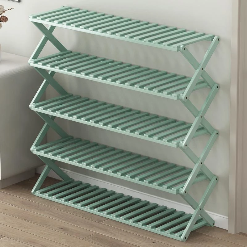 楠竹鞋架子简易免安经济型家用门口宿舍实木多层收纳置物小鞋柜