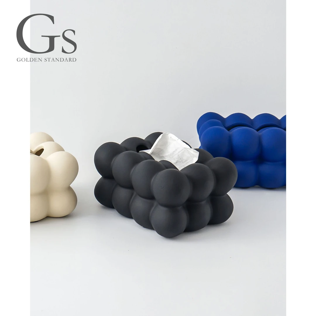 网红款北欧高档复古陶瓷纸巾盒抽纸盒收纳家用客厅轻奢高颜值创意