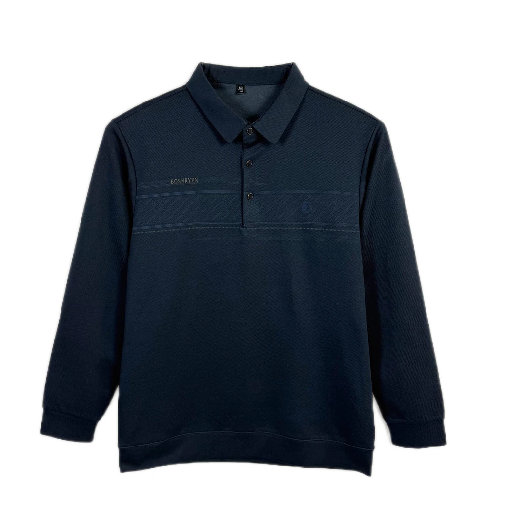 E661男士春秋长袖polo衫商务时尚休闲经典简约百搭翻领长袖POLO