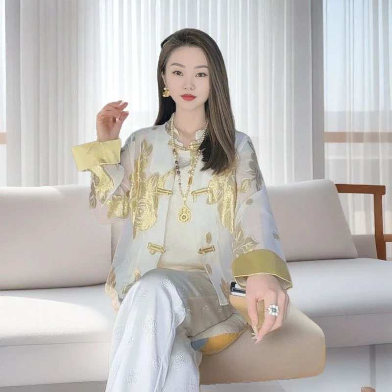 25年新款新中式国风气质防晒显贵上衣外套薄款网红复古外套