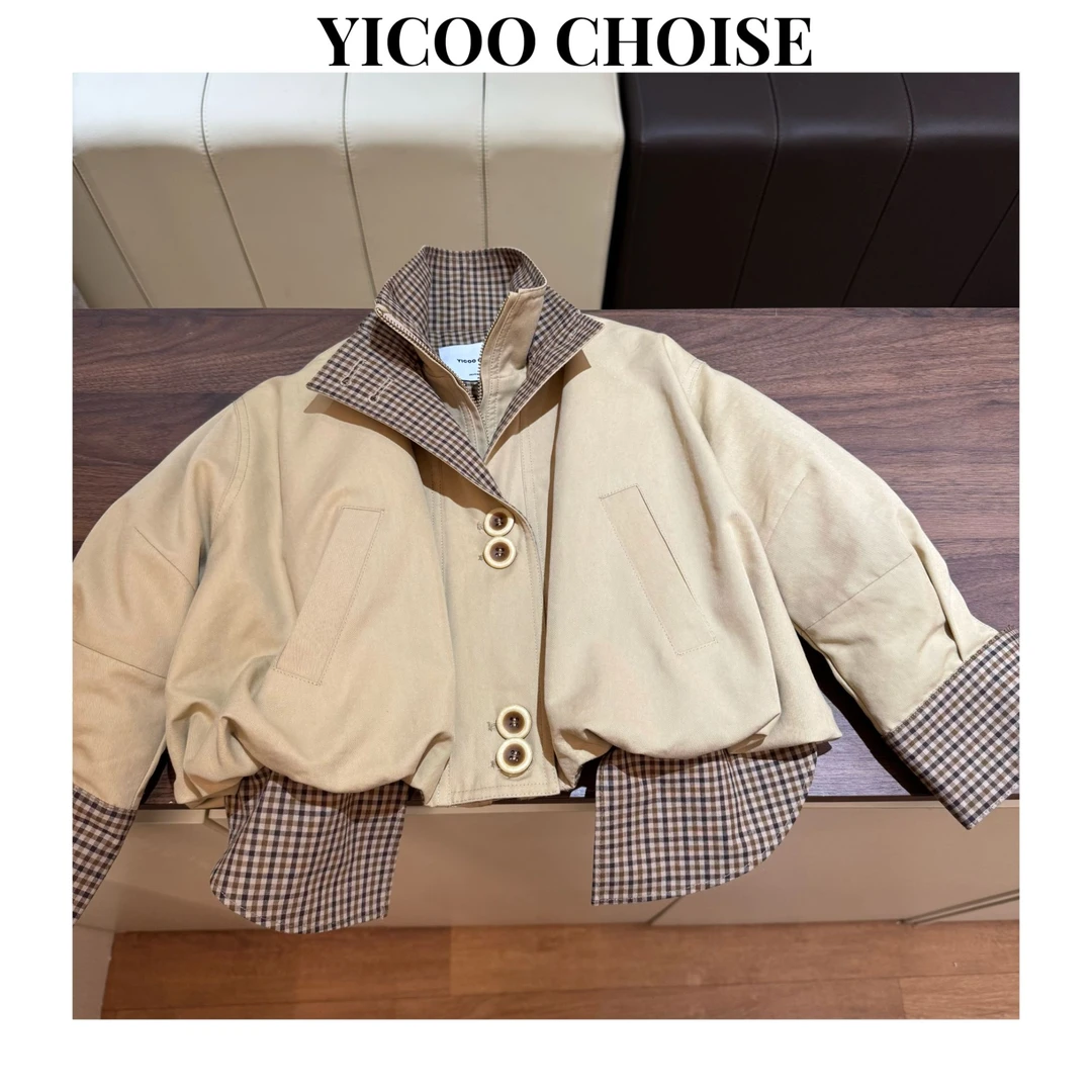 （专柜限定）YICOO【学生派】 小众高定天丝棉1000g夹棉风衣YC256569