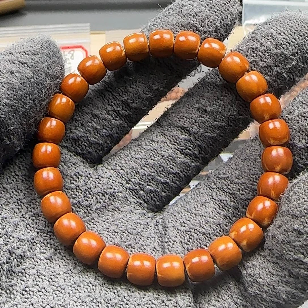 手串/手链橄榄核8.2mm老挝单圈爆红核尖极限弧三花