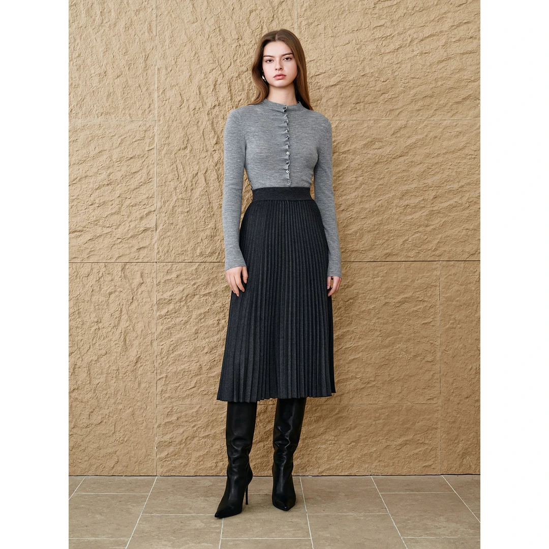 INSUN恩裳专选2025冬季半身裙9C65550130