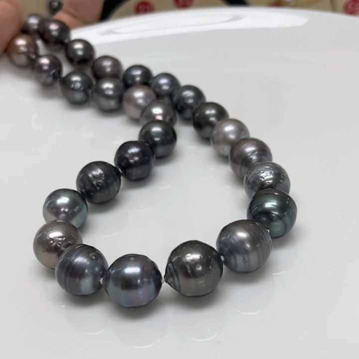 海水珍珠颈饰未镶嵌大溪地12-14mm24号