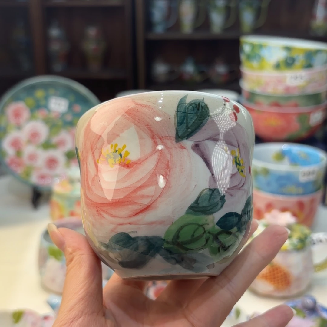 瓷片景德镇手绘高温釉下彩陶瓷茶具