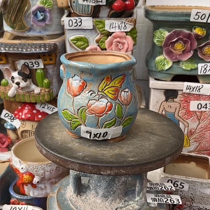 粗陶材质多肉花盆