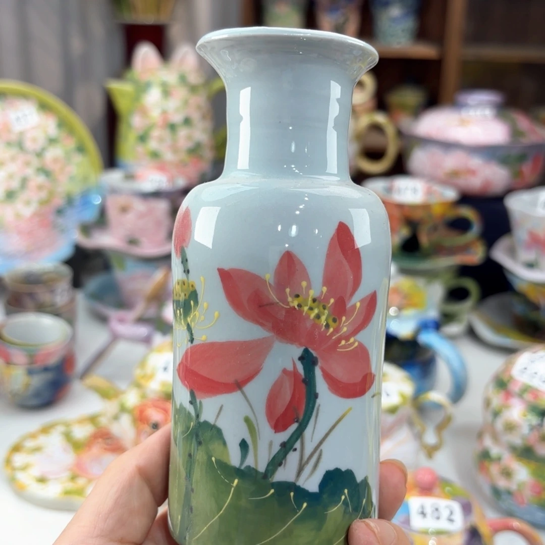 景德镇手绘高温釉下彩陶瓷茶具