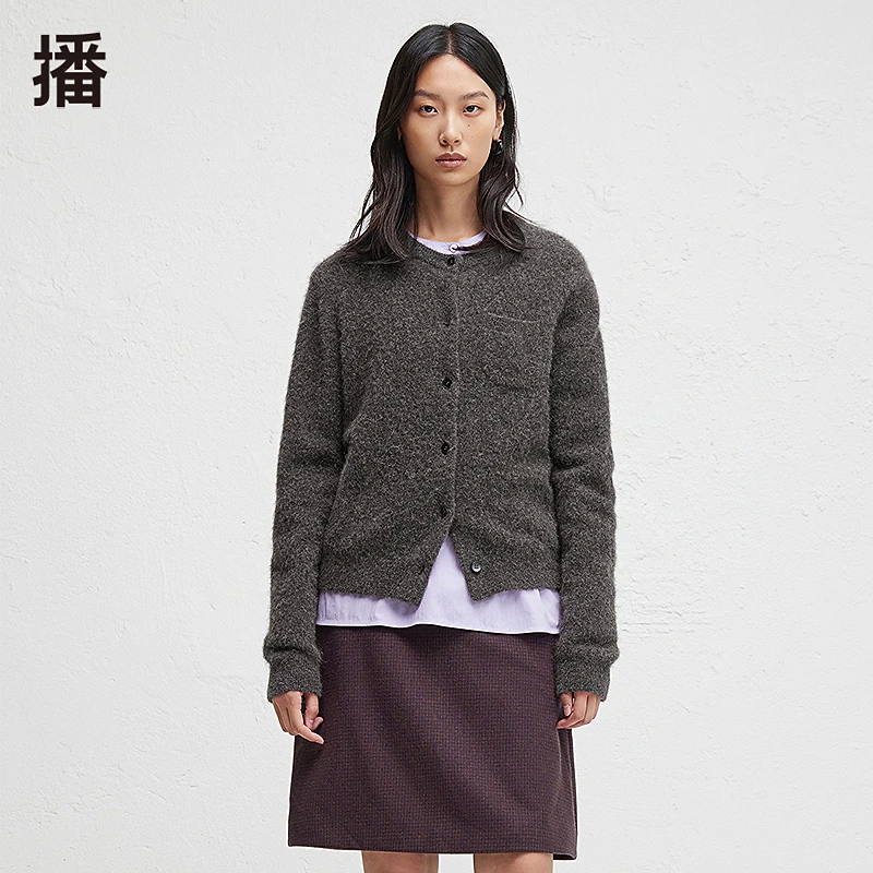 5060【赵老板专属】播混纺罗纹针织口袋保暖毛针织衫DDR4UD5060