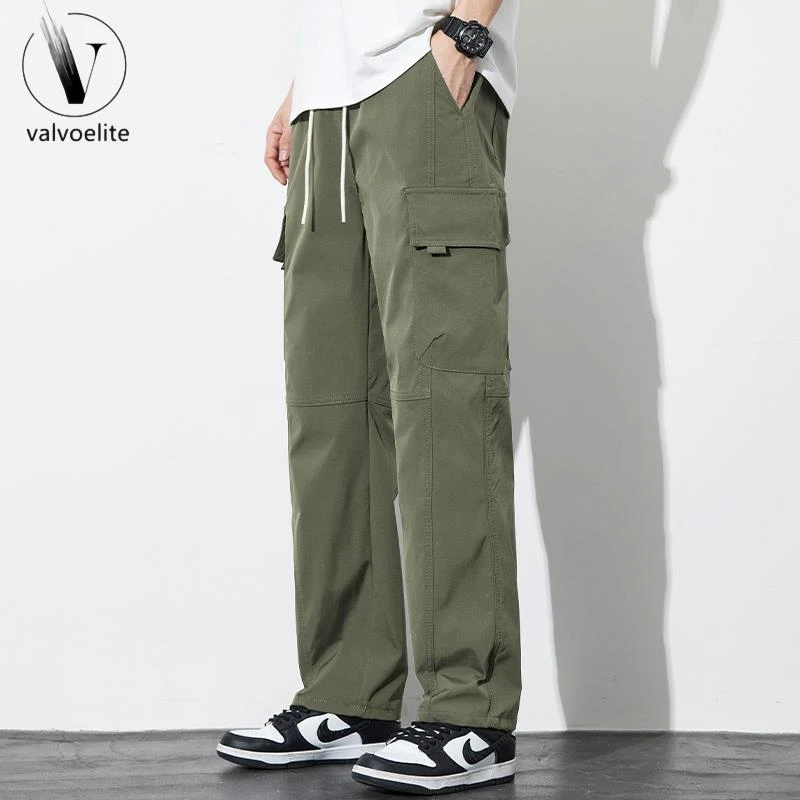 VALVOELITE美式高街工装裤男款春秋季防风防水伞兵冲锋裤休闲直筒