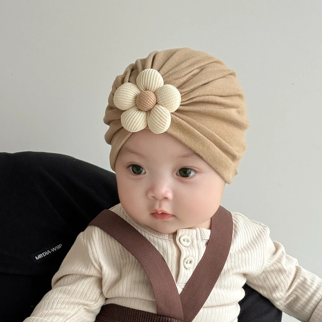 婴儿帽子秋冬季保暖印度帽可爱超萌新生儿宝宝保暖护囟门帽胎帽