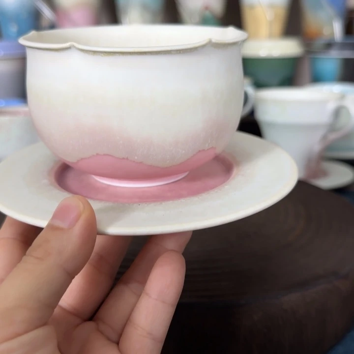 手柄款陶瓷景德镇陶瓷窑变咖啡杯