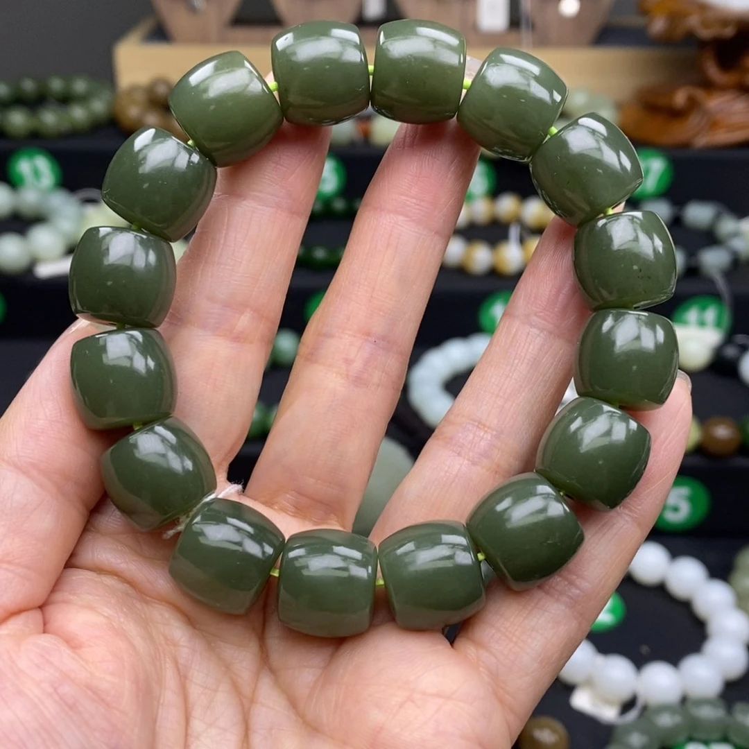 和田玉手链未镶嵌切末14mm