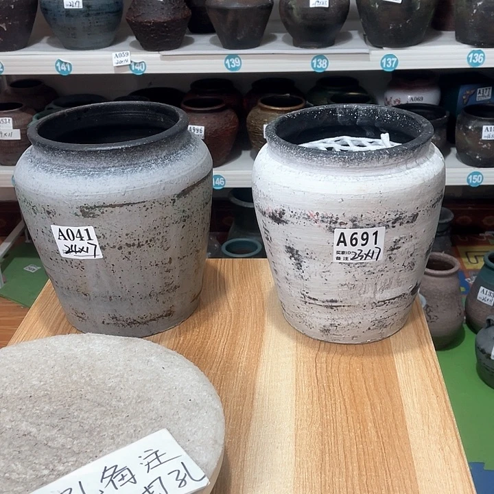 红陶手工制作工艺花盆