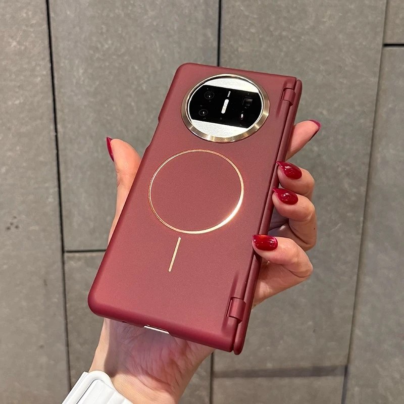 适用华为matex6x5折叠手机壳新款简约磨砂肤感超薄全包磁吸充电