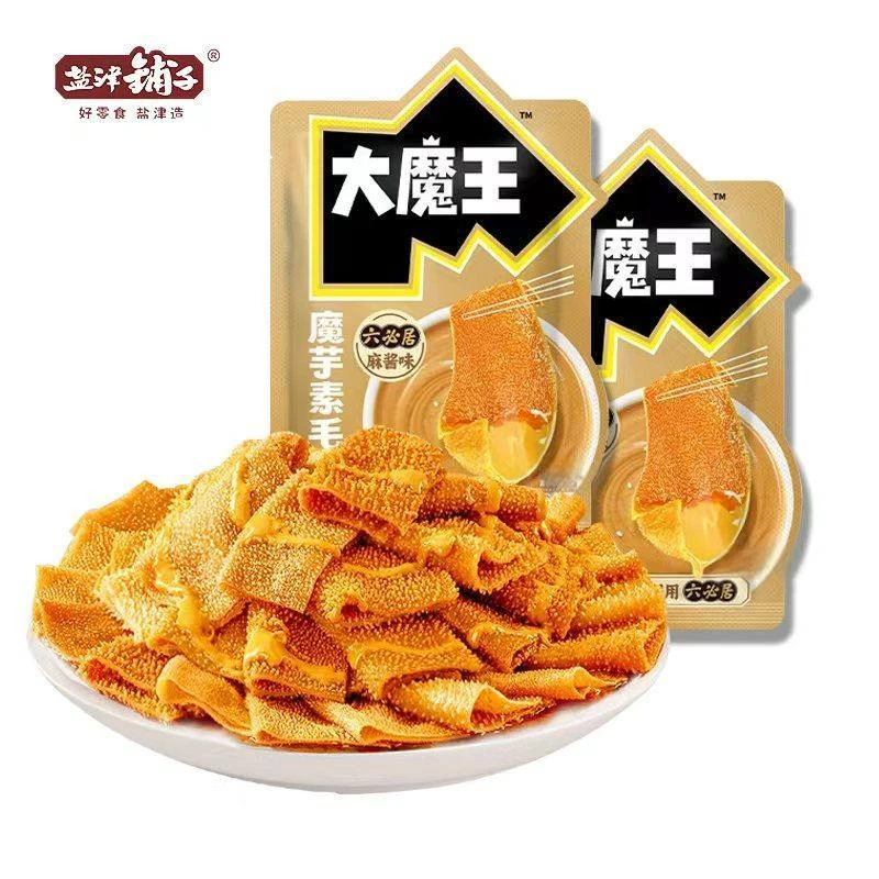 盐津铺子大魔王素毛肚麻酱素毛肚魔芋丝解馋小吃休闲零食品批发