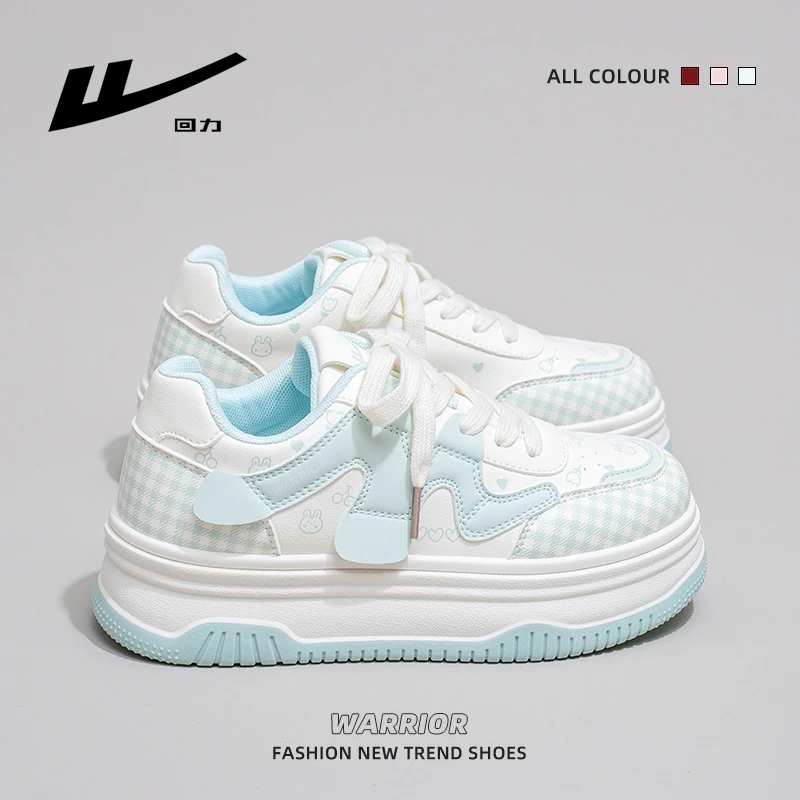 回力女鞋小白鞋女2025新款厚底百搭学生大头面包鞋小众原创板鞋子