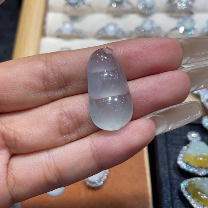 翡翠银S925镶嵌颈饰小***?吊坠
