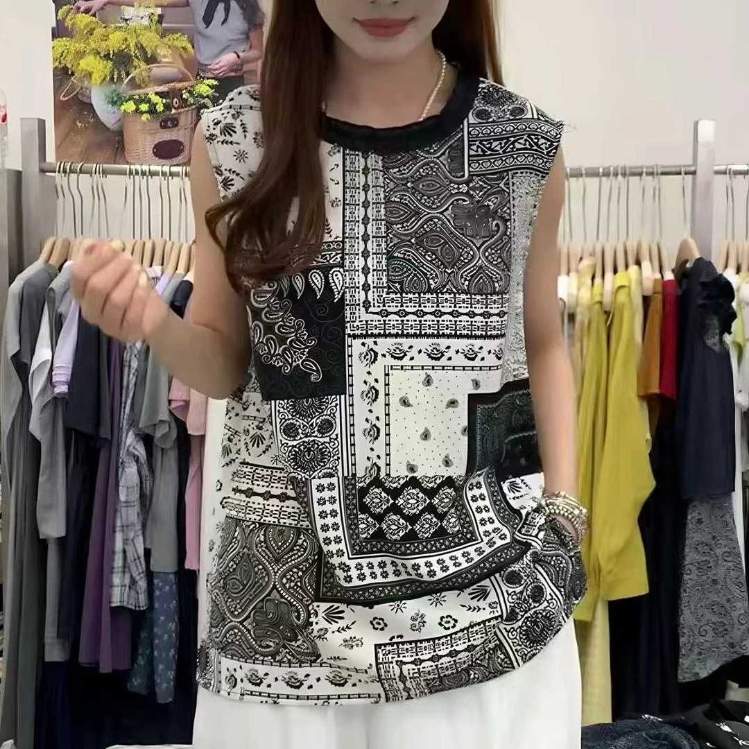 （897无袖衬衫）民族风花边小衫68
