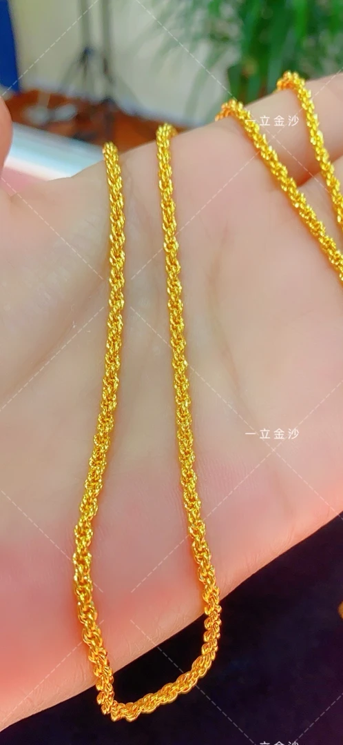 铜合金项链 粗麻绳项链   60厘米