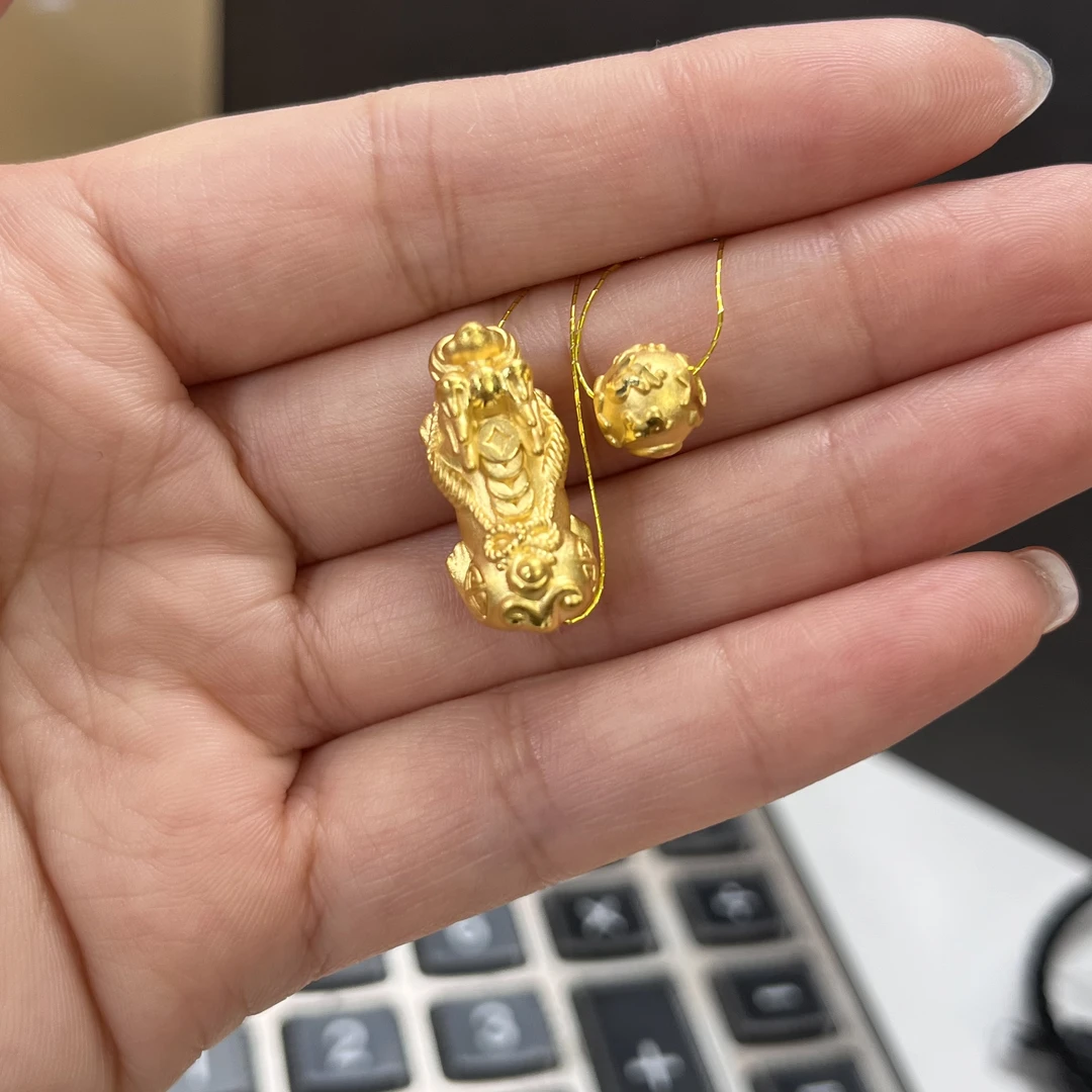 足金钱币貔貅手串