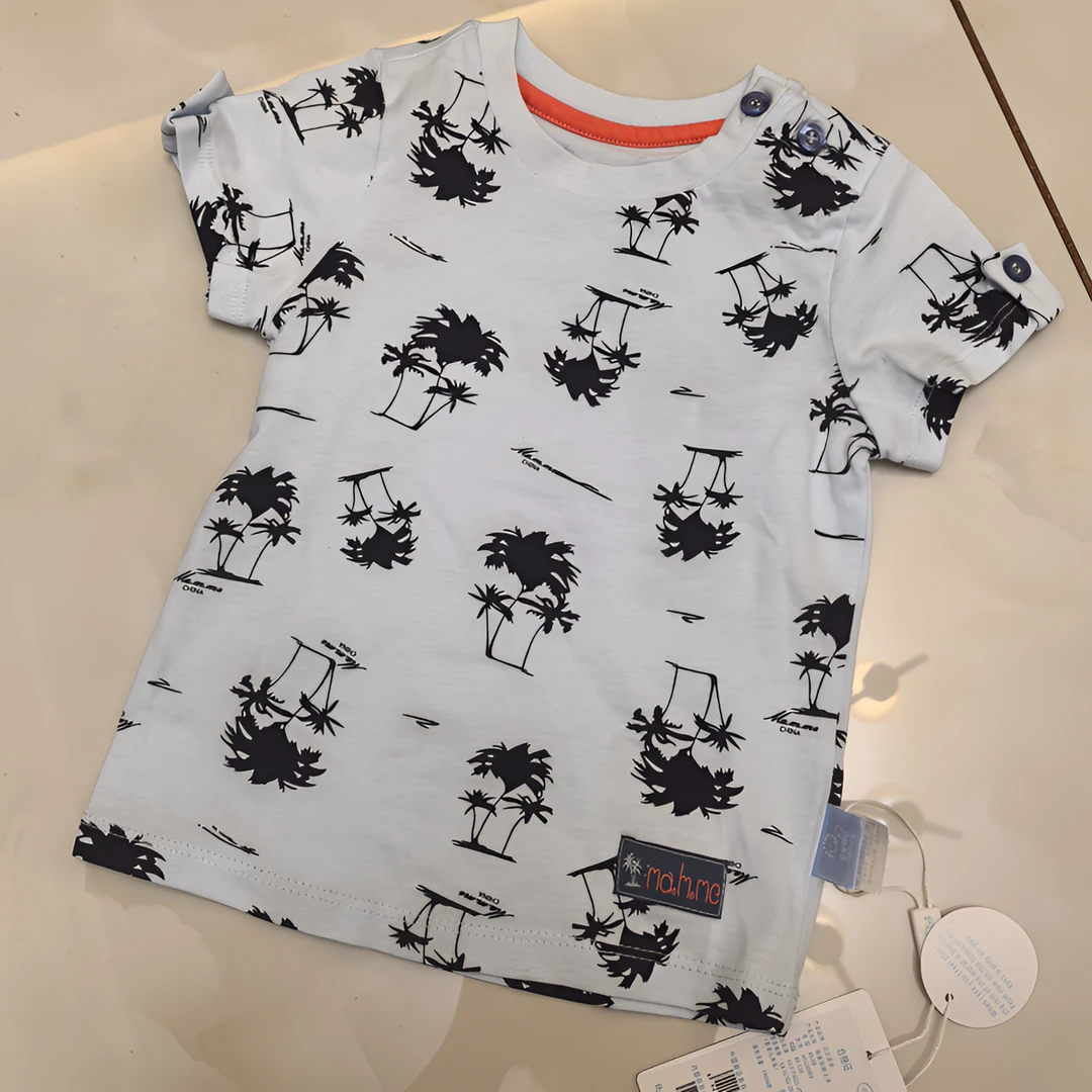 M5130369  蓝色椰子树短袖