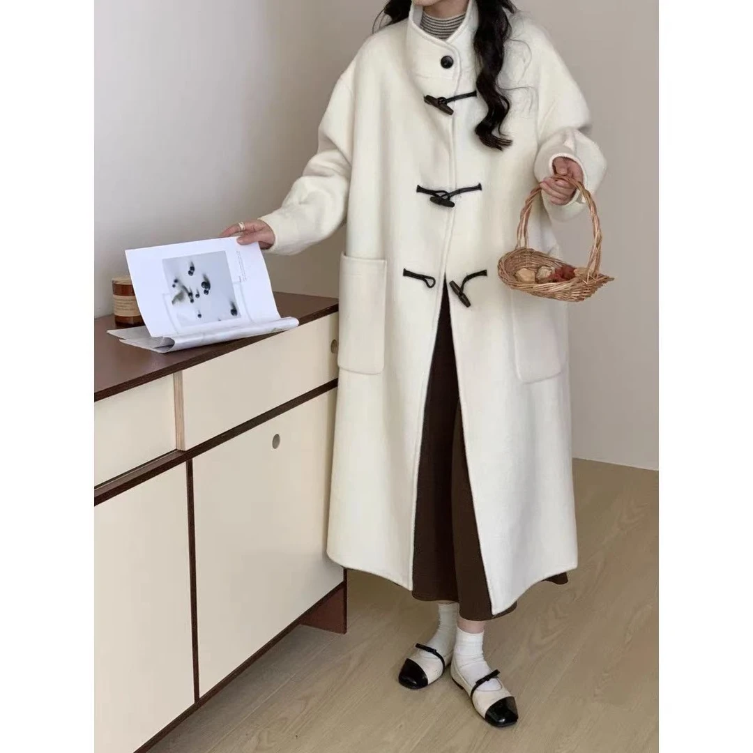 【书影】A004韩系气质高级感百搭休闲双面羊毛大衣#2698