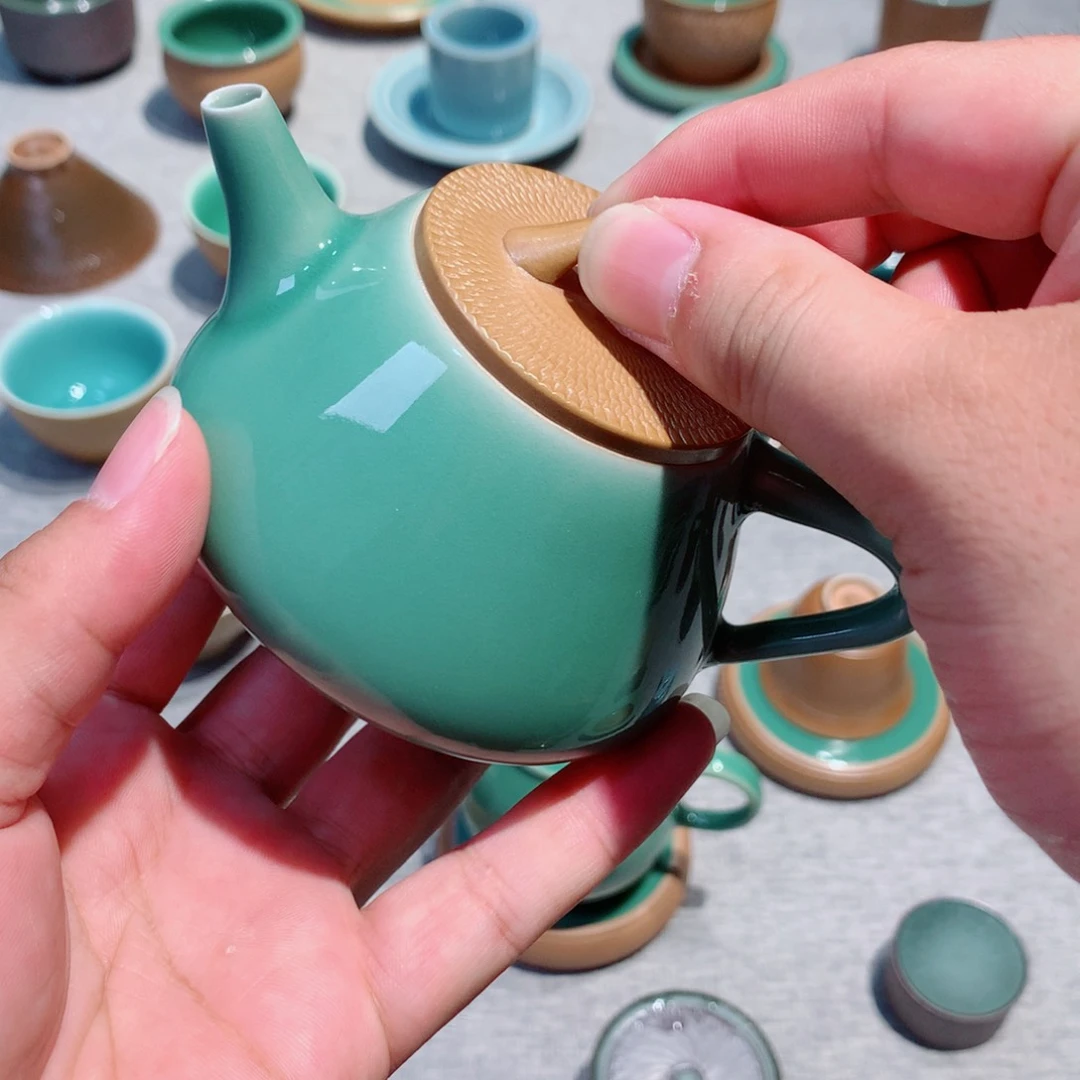 韩**煲龙泉青瓷茶具茶壶