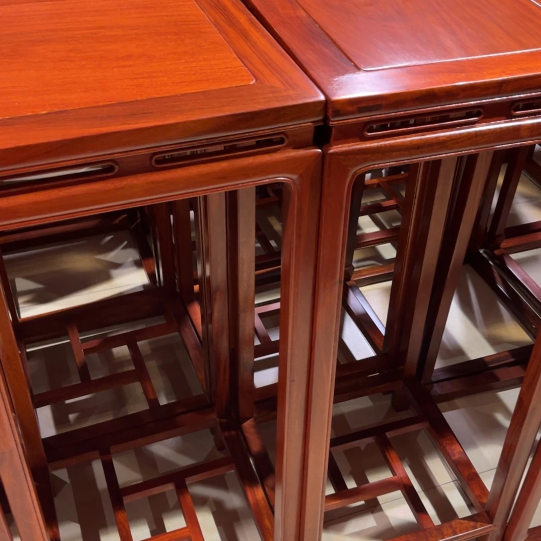 简***哥花梨木类成套家具96花架一对