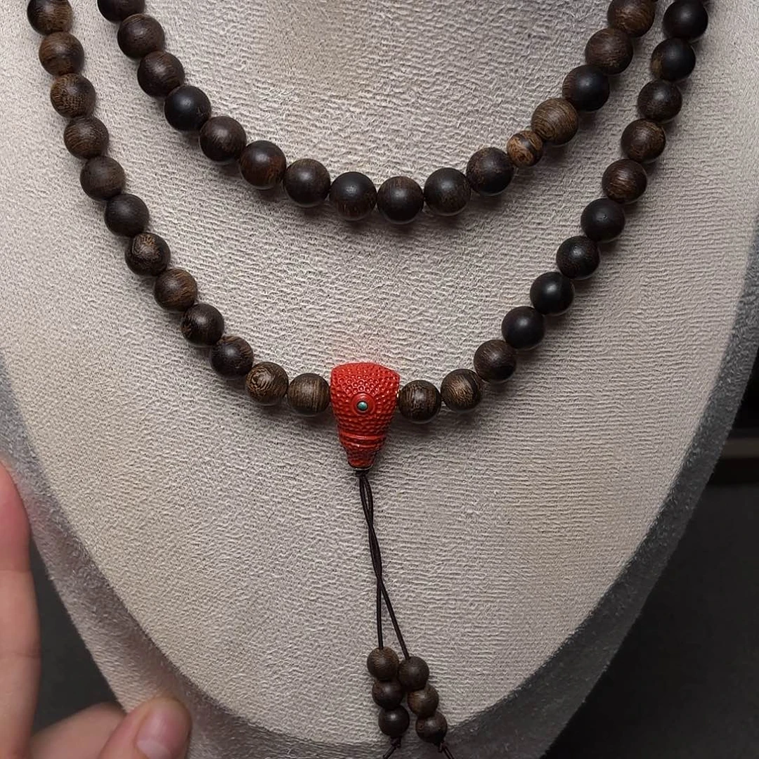 手串沉香越南芽庄帝王瘤疤紫棋楠0.8✖️108设计