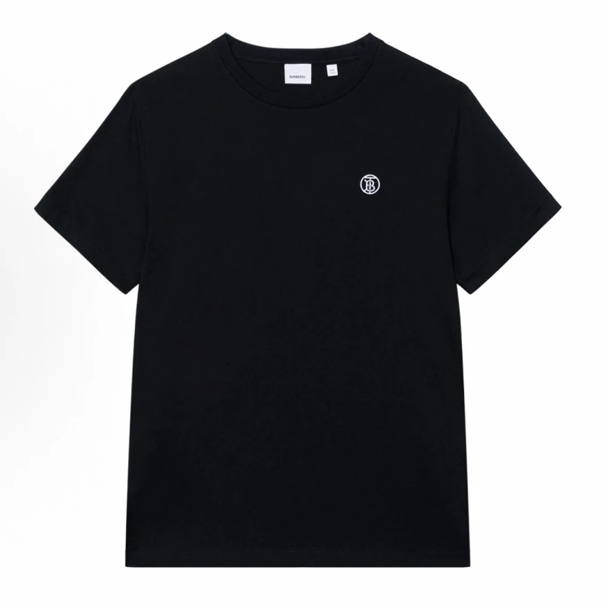 未使用 BURBERRY/博柏利 24款纯色Logo刺绣圆领短袖T恤/尺码M