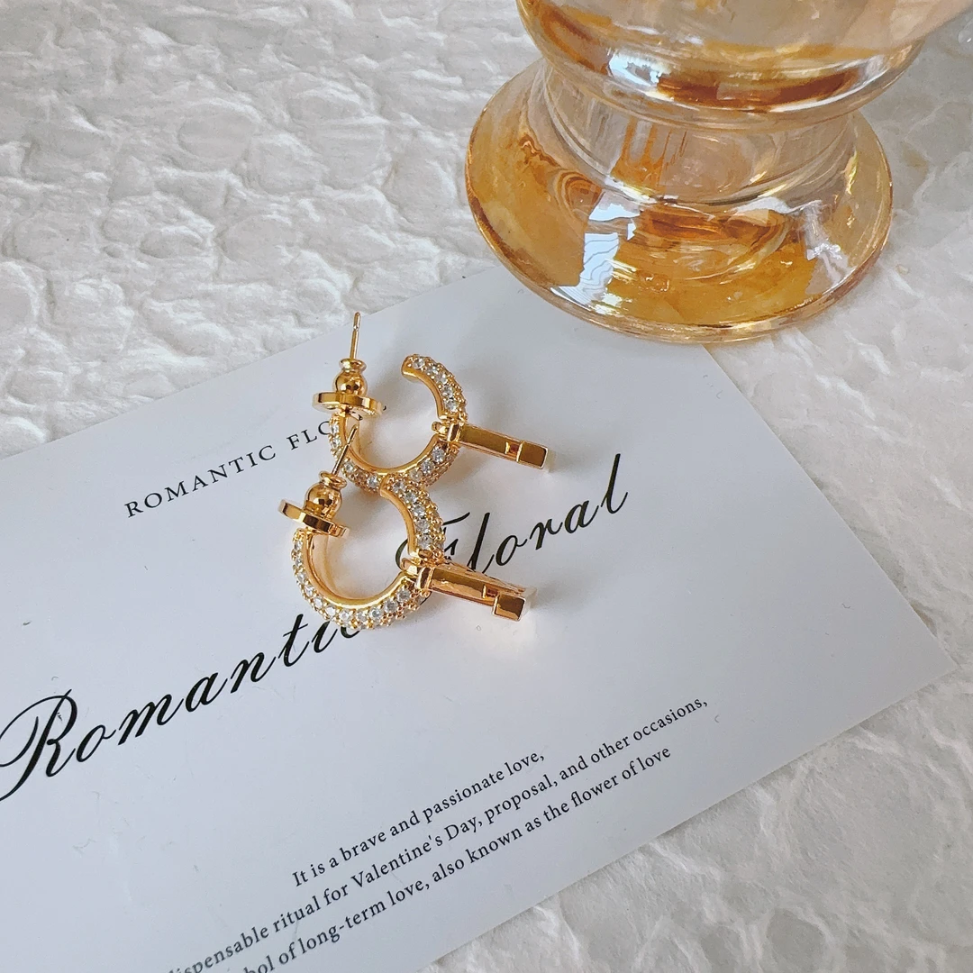 铜合金耳饰 4299 经典L时尚气质耳钉