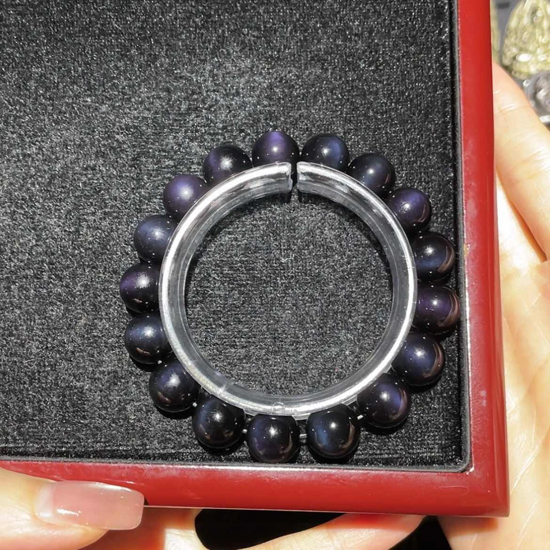 【闪购商品】未镶嵌黑曜岩手链城*